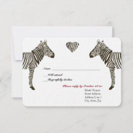 Zebra Love RSVP Kaartje