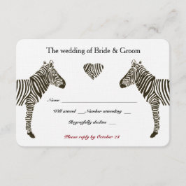 Zebra Love RSVP Kaartje
