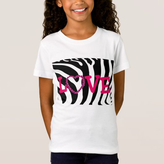 Zebra LOVE t-top T-shirt (Voorkant)