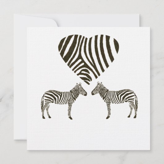 Zebra Love Wedding Reception Uitnodiging (Achterkant)