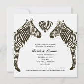 Zebra Love Wedding Reception Uitnodiging (Voorkant)