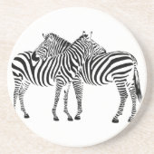 Zebra Love Zandsteen Onderzetter (Voorkant)