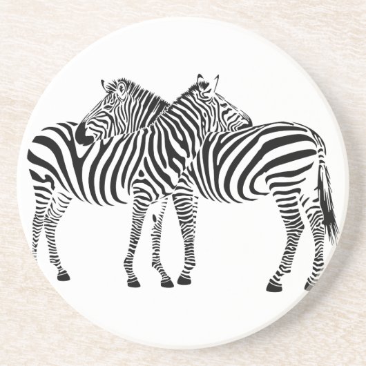Zebra Love Zandsteen Onderzetter (Voorkant)