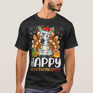 Zebra Lover Halloween Happy Kerstmis Hanksm T-shirt