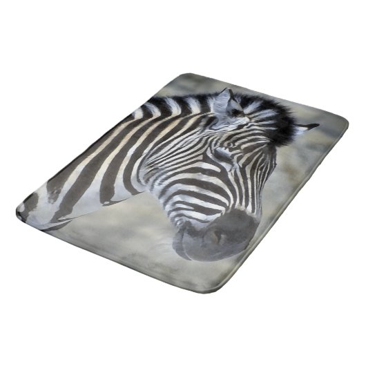 Zebra Lovers Art Badmat (Gekanteld)