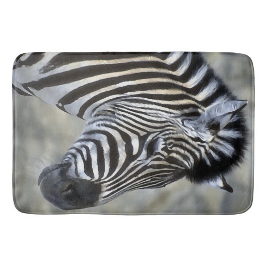 Zebra Lovers Art Badmat (Voorkant)