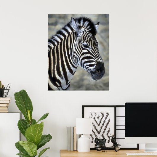 Zebra Lovers Art Gifts Poster (Thuiskantoor)