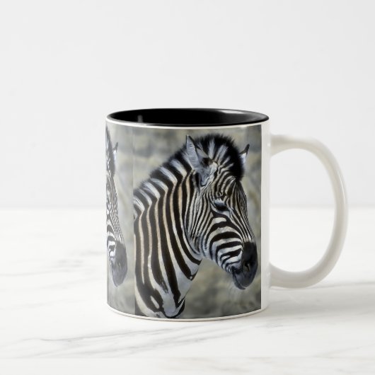 Zebra Lovers Art Gifts Tweekleurige Koffiemok (Rechts)