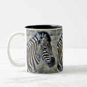 Zebra Lovers Art Gifts Tweekleurige Koffiemok (Links)