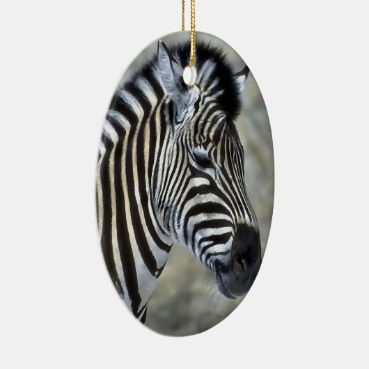 Zebra Lovers Art kerstversiering Keramisch Ornament (Rechts)