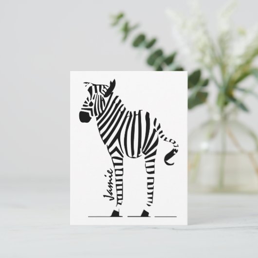Zebra Lovers Gifts Briefkaart (Staand voorkant)