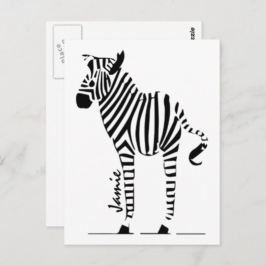 Zebra Lovers Gifts Briefkaart (Voorkant / Achterkant)