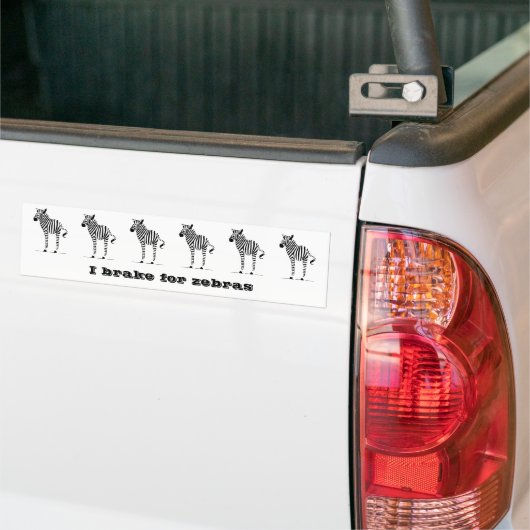 Zebra Lovers Gifts Bumpersticker (Op Truck)