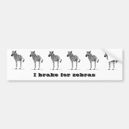 Zebra Lovers Gifts Bumpersticker