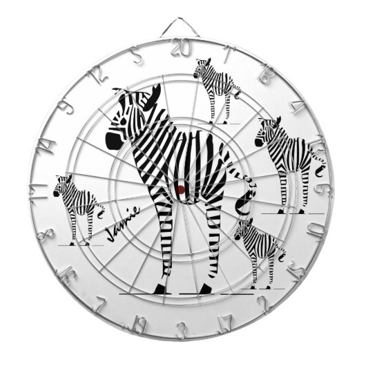 Zebra Lovers Gifts Dartbord (Voorkant)