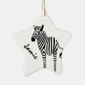 Zebra Lovers Gifts Keramisch Ornament (Rechts)