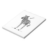 Zebra Lovers Gifts Notitieblok (Linkerzijde)