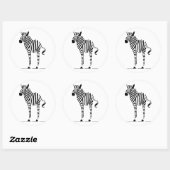 Zebra Lovers Gifts Ronde Sticker (Vel)