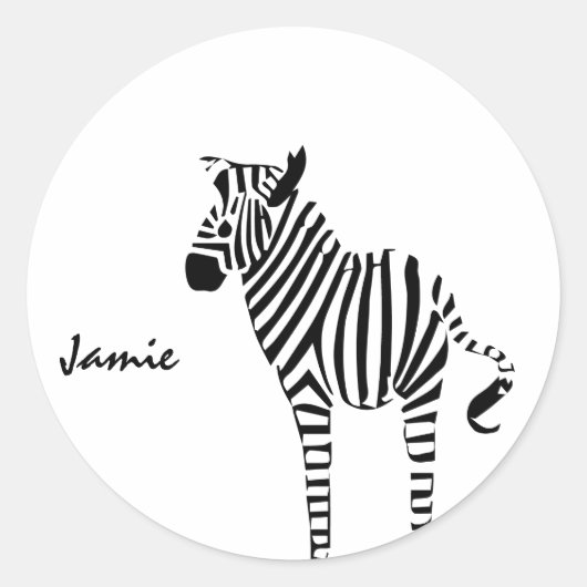 Zebra Lovers Gifts Ronde Sticker (Voorkant)