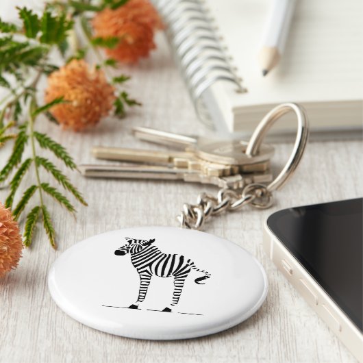Zebra Lovers Gifts Sleutelhanger (Zijkant)