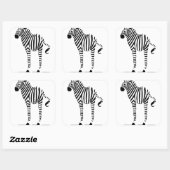 Zebra Lovers Gifts Vierkante Sticker (Vel)