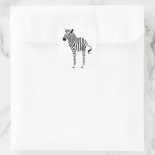 Zebra Lovers Gifts Vierkante Sticker (Tas)