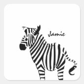 Zebra Lovers Gifts Vierkante Sticker (Voorkant)
