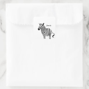 Zebra Lovers Gifts Vierkante Sticker