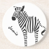 Zebra Lovers Gifts Zandsteen Onderzetter (Voorkant)