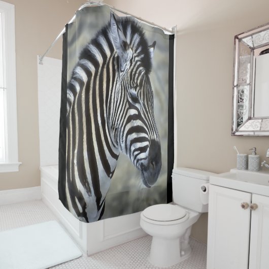 Zebra Lovers Kunst Douchegordijn (In situ)