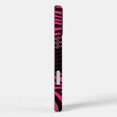 Zebra Lovers Patroonroze en zwart Case-Mate iPhone Case (Achterkant / Rechts)