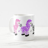 Zebra Lovert de leuke cartoon koffie mok (Voorkant links)