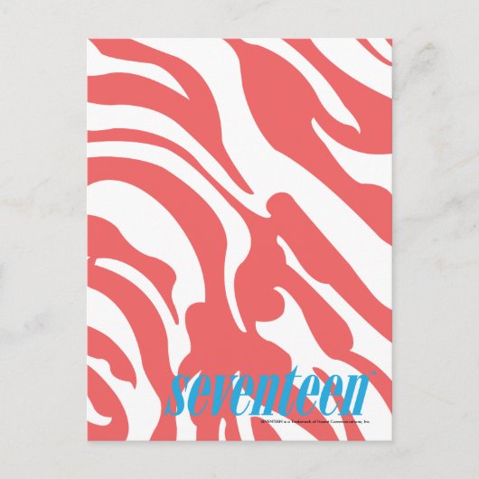 Zebra LtRoze Briefkaart (Voorkant)