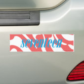 Zebra LtRoze Bumpersticker (Op auto)