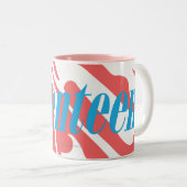 Zebra LtRoze Tweekleurige Koffiemok (Voorkant rechts)