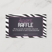 Zebra Luier Raffle Ticket Informatiekaartje (Voorkant)