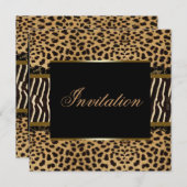 Zebra Luipaard Partij Kaart (Voorkant / Achterkant)