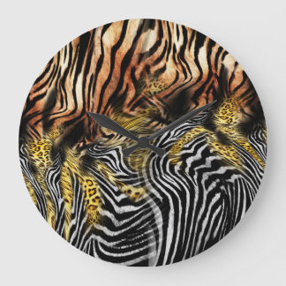 Zebra Luipaardhuid gemengd patroon Grote Klok