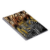 Zebra Luipaardhuid gemengd patroon Notitieboek (Rechterzijde)