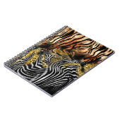 Zebra Luipaardhuid gemengd patroon Notitieboek (Linkerzijde)