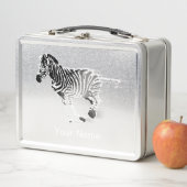 Zebra Lunch Box – gepersonaliseerd Safari cadeau (In situ)