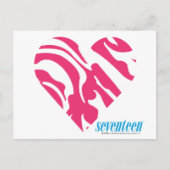 Zebra Magenta 2 Briefkaart (Voorkant)