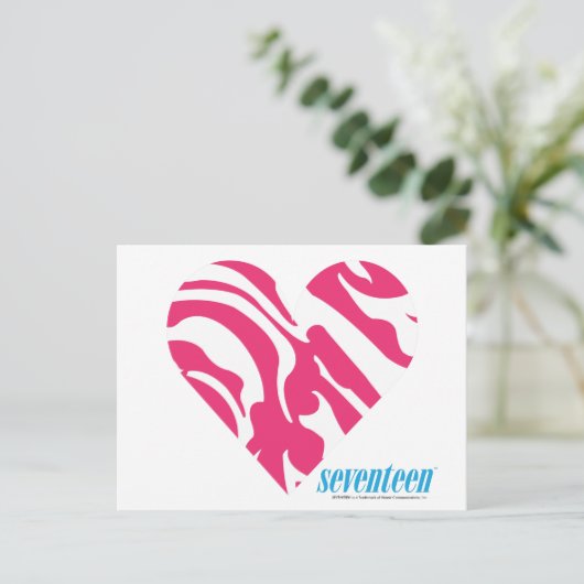 Zebra Magenta 2 Briefkaart (Staand voorkant)