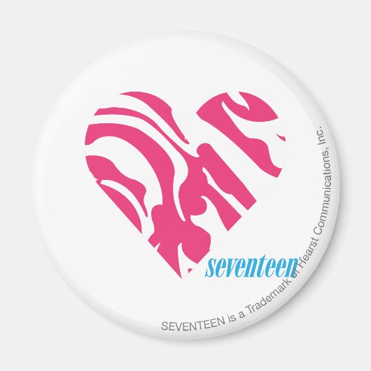 Zebra Magenta 2 Magneet (Voorkant)