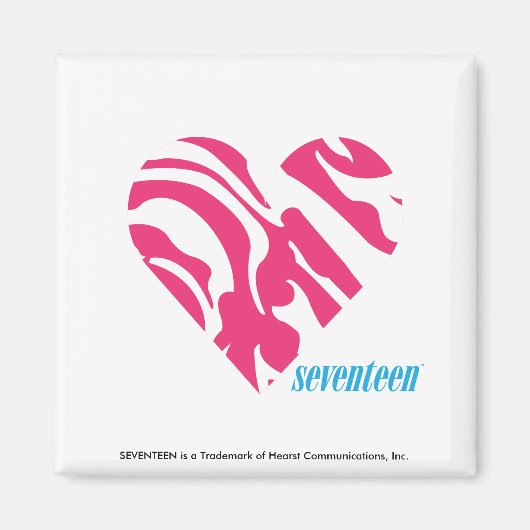 Zebra Magenta 2 Magneet (Voorkant)