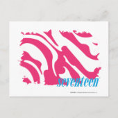 Zebra Magenta 3 Briefkaart (Voorkant)