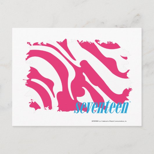 Zebra Magenta 3 Briefkaart (Voorkant)