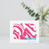 Zebra Magenta 3 Briefkaart (Staand voorkant)