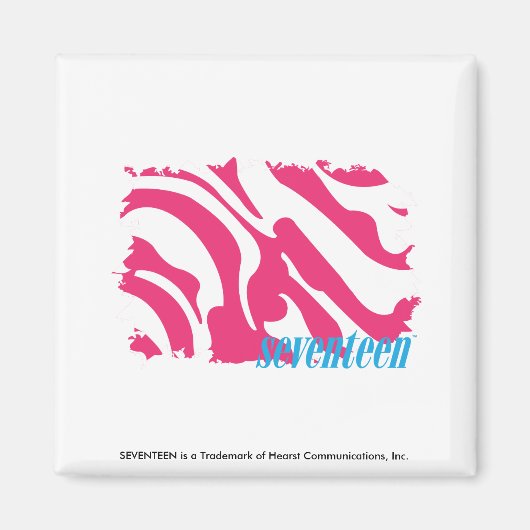 Zebra Magenta 3 Magneet (Voorkant)