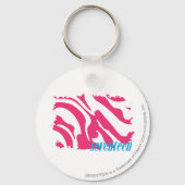 Zebra Magenta 3 Sleutelhanger (Voorkant)